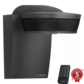 Steinel 059538 - Sensor de movimiento SensIQ IP54 negro + mando a distancia