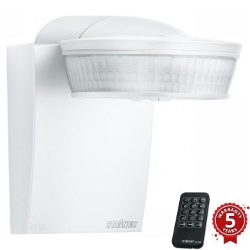 Steinel 059576 - Sensor de movimiento SensIQ IP54 blanco + mando a distancia