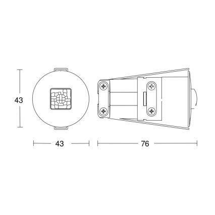 Steinel 064129 - Detector de presencia IR Quattro MICRO 6m KNX IP65 blanco