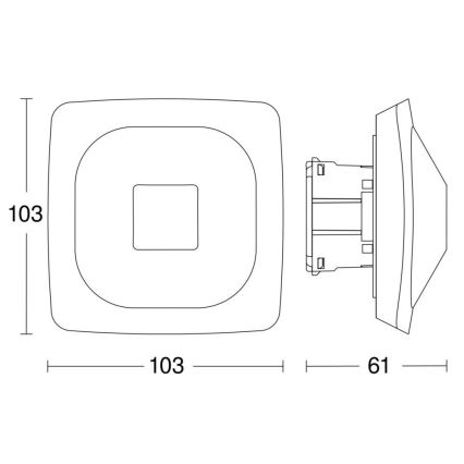 Steinel 064242 - Detector de presencia HF 360-2 COM2 blanco