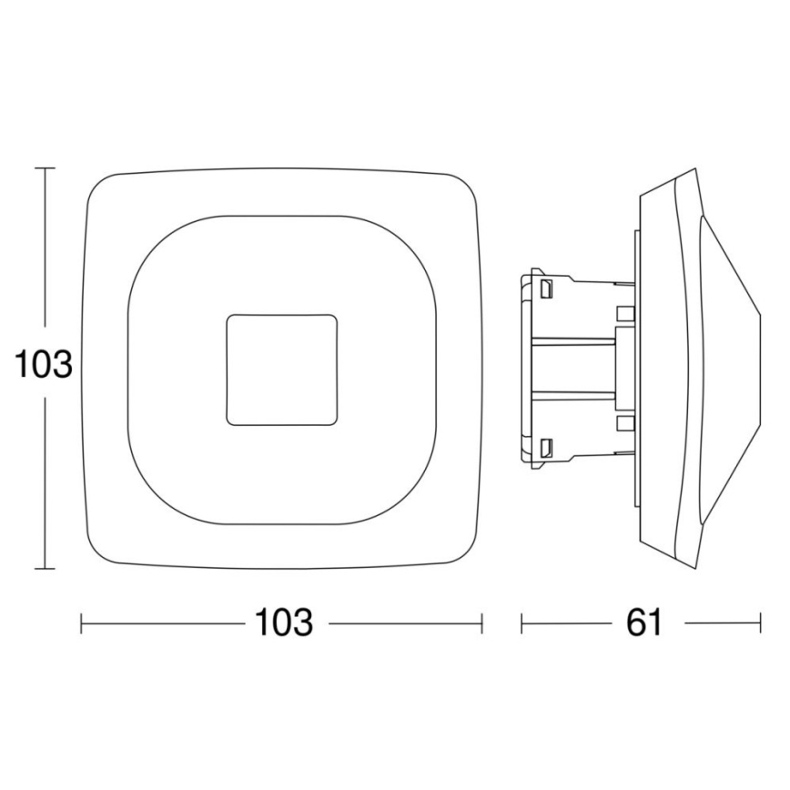 Steinel 064242 - Detector de presencia HF 360-2 COM2 blanco