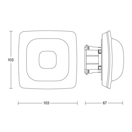 Steinel 064310 - Detector de presencia IR Quattro HD-2 24m COM1 blanco