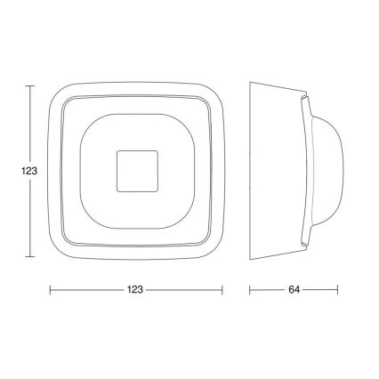 Steinel 064327 - Detector de presencia IR Quattro HD-2 24m COM1 IP54 blanco