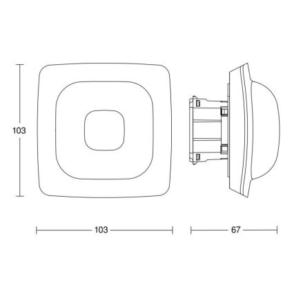 Steinel 064334 - Detector de presencia IR Quattro HD-2 24m COM2 blanco
