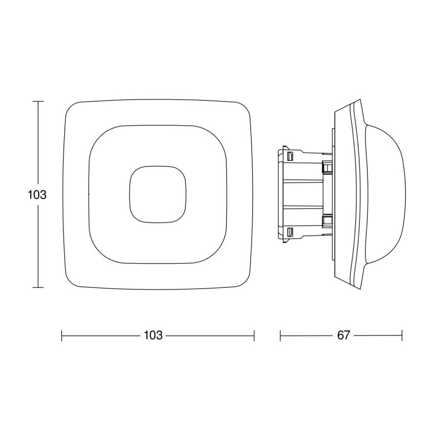 Steinel 064334 - Detector de presencia IR Quattro HD-2 24m COM2 blanco