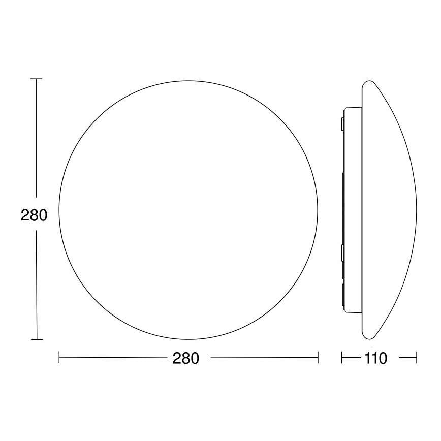 STEINEL 064808 - Plafón LED de baño con sensor RS PRO LED/9,5W/230V 3000K IP54