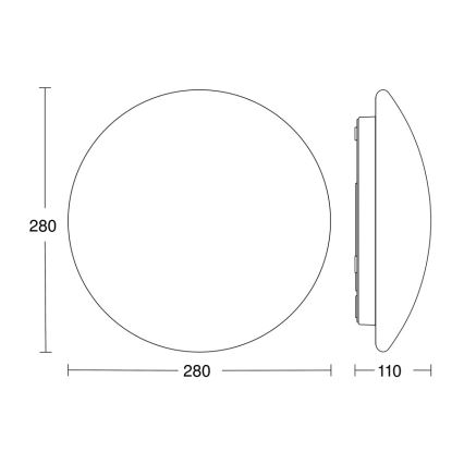 STEINEL 064815 - Plafón LED de baño con sensor RS PRO LED/9,5W/230V 4000K IP54