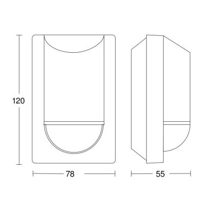Steinel 064907 - Sensor de movimiento para exteriores IS 2180 ECO 230V IP54 antracita