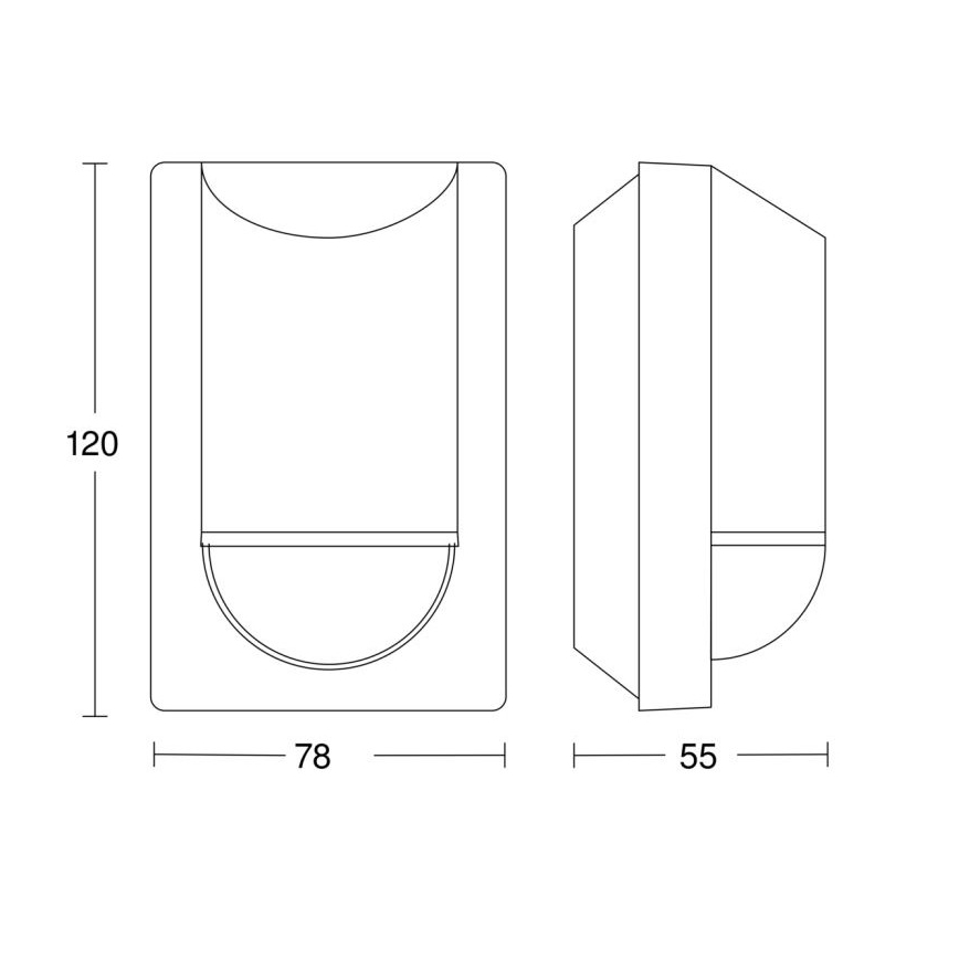 Steinel 064907 - Sensor de movimiento para exteriores IS 2180 ECO 230V IP54 antracita
