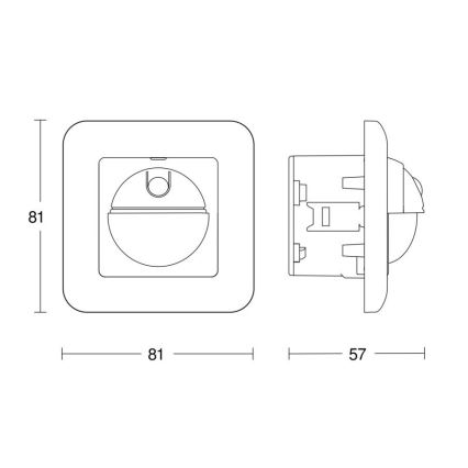 Steinel 065003 - Sensor de movimiento IR 2180 UP ECO 230V blanco