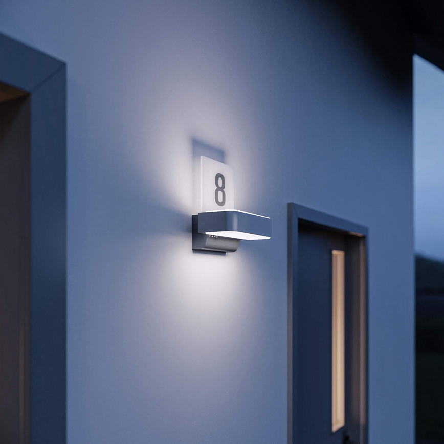 STEINEL 065713 - LED Número de casa con sensor L820 LED/12,5W/230V IP44