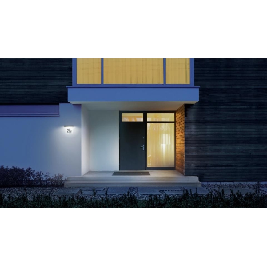 Steinel 065935 - Número de casa solar LED XSolar SOL-O HN LED/0,07W 2000 mAh IP44 antracita