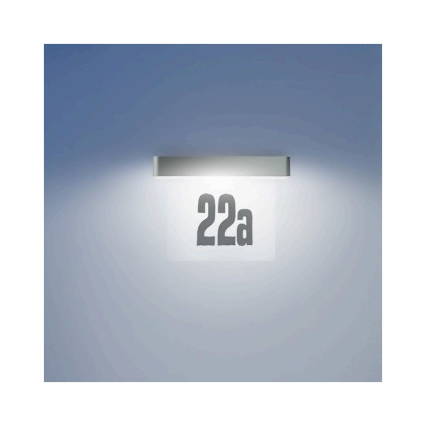 Steinel 065935 - Número de casa solar LED XSolar SOL-O HN LED/0,07W 2000 mAh IP44 antracita