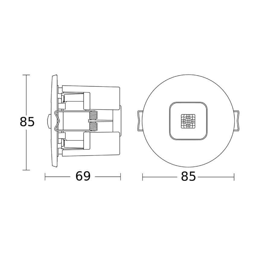 Steinel 067144 - Detector de presencia empotrable IR MICRO OFFICE DALI2