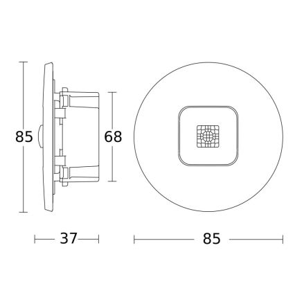 Steinel 067151 - Detector de presencia empotrable IR MICRO OFFICE DALI2