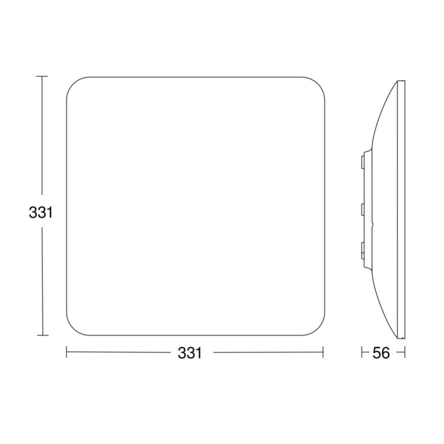 Steinel 067526 - Plafón LED regulable con sensor RS PRO S30 Q SC LED/26W/230V 3000K