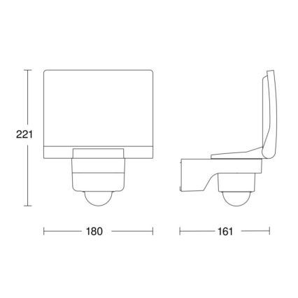 STEINEL 068066 - Reflector LED con sensor XLED PRO LED/20W/230V IP44 3000K antracita