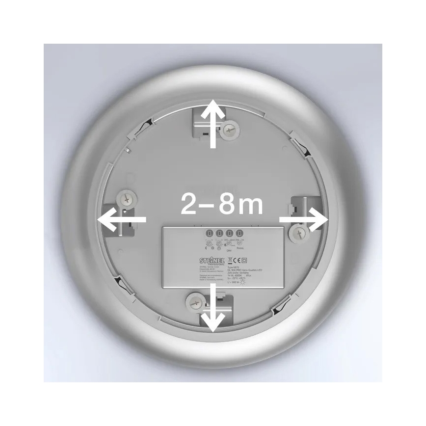Steinel 068202 - Plafón LED de baño con sensor DL Vario Quattro PRO S LED/14W/230V 3000K IP54