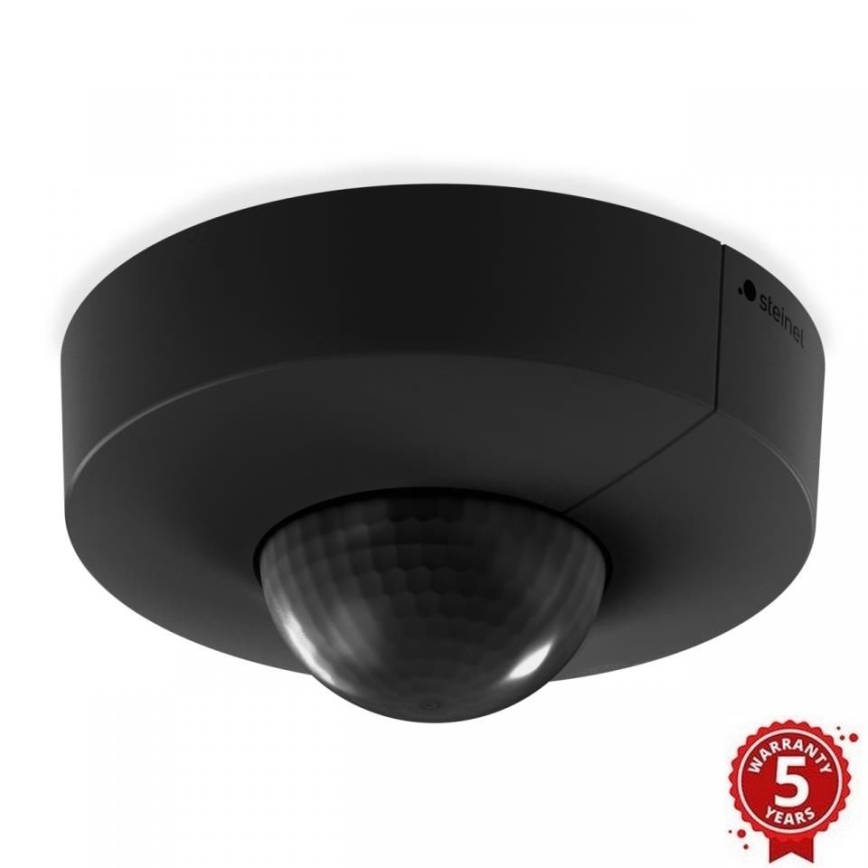 Steinel 068547 - Sensor de movimiento IS 3360 40m COM1 IP54 redondeado negro
