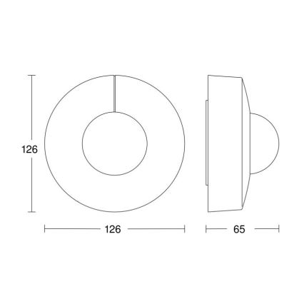 Steinel 068547 - Sensor de movimiento IS 3360 40m COM1 IP54 redondeado negro