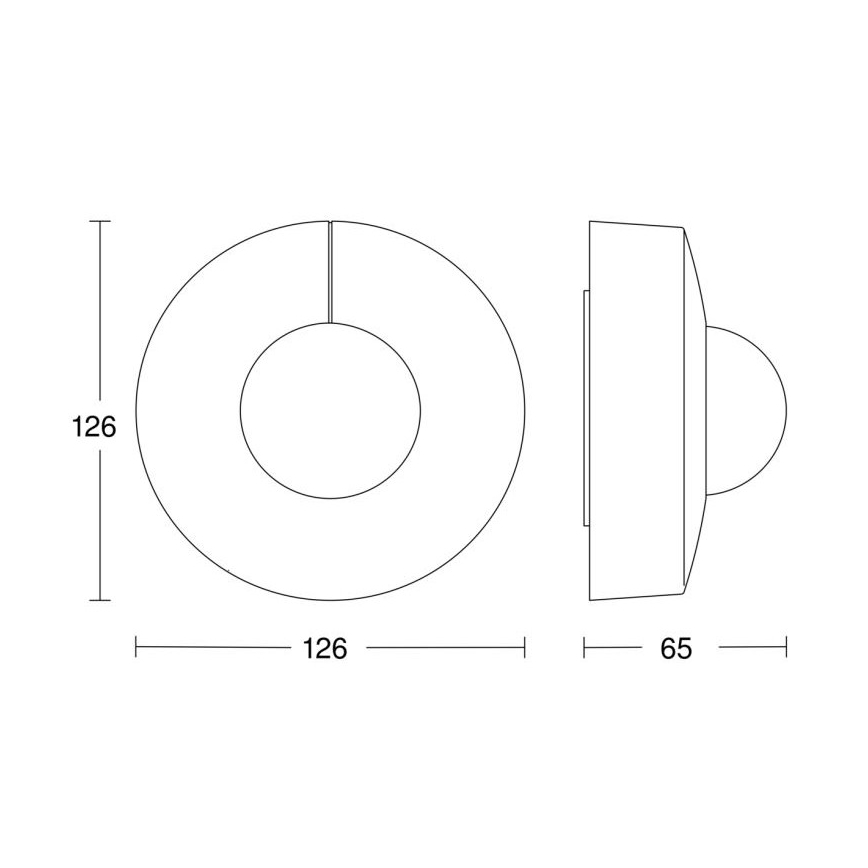 Steinel 068547 - Sensor de movimiento IS 3360 40m COM1 IP54 redondeado negro