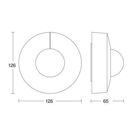 Steinel 068585 - Sensor de movimiento IS 3360 40m V3 KNX IP54 redondo negro