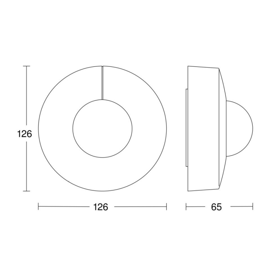 Steinel 068585 - Sensor de movimiento IS 3360 40m V3 KNX IP54 redondo negro