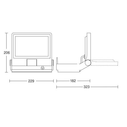 Steinel 069513 - Proyector LED XLED PRO ONE LED/17,7W/230V 3000K IP44 antracita