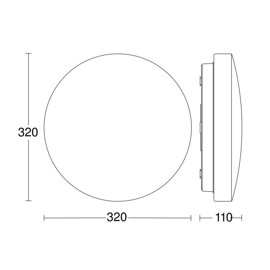 Steinel 069766- Plafón LED para baños RSPRO P2 LED/14W/230V 3000K IP54