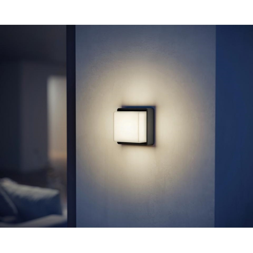 Steinel 078645- LED Aplique para exterior con sensor L 845 SC 9W/230V 3000K IP44 antracita