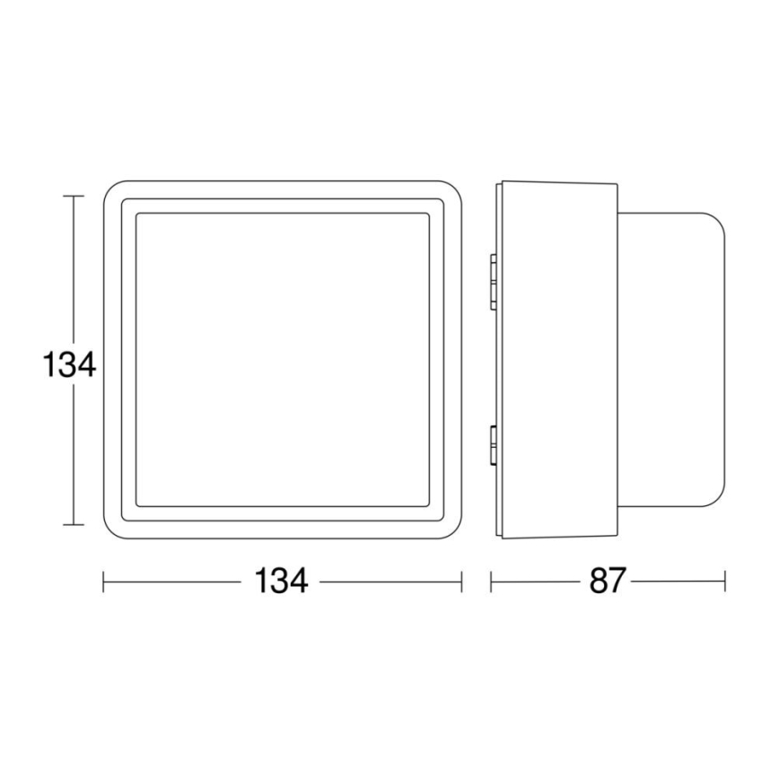 Steinel 078645- LED Aplique para exterior con sensor L 845 SC 9W/230V 3000K IP44 antracita