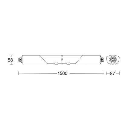 Steinel 079338 - Lámpara LED de alta resistencia con sensor RS PRO 5150 SC 5C LED/42W/230V IP66