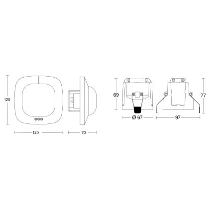 Steinel 079369 - Detector de presencia IR Quattro HD 24m COM1 blanco