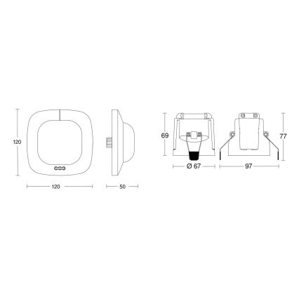 Steinel 079383 - Detector de presencia IR Quattro HD 24m KNX blanco
