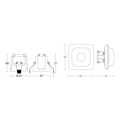 Steinel 079406 - Detector de presencia IR Quattro HD-2 24m COM1 blanco