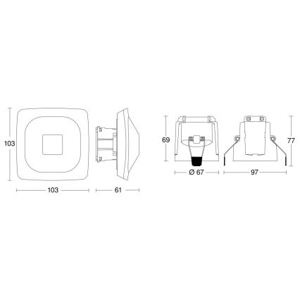 Steinel 079420 - Detector de presencia HF 360-2 COM1 blanco