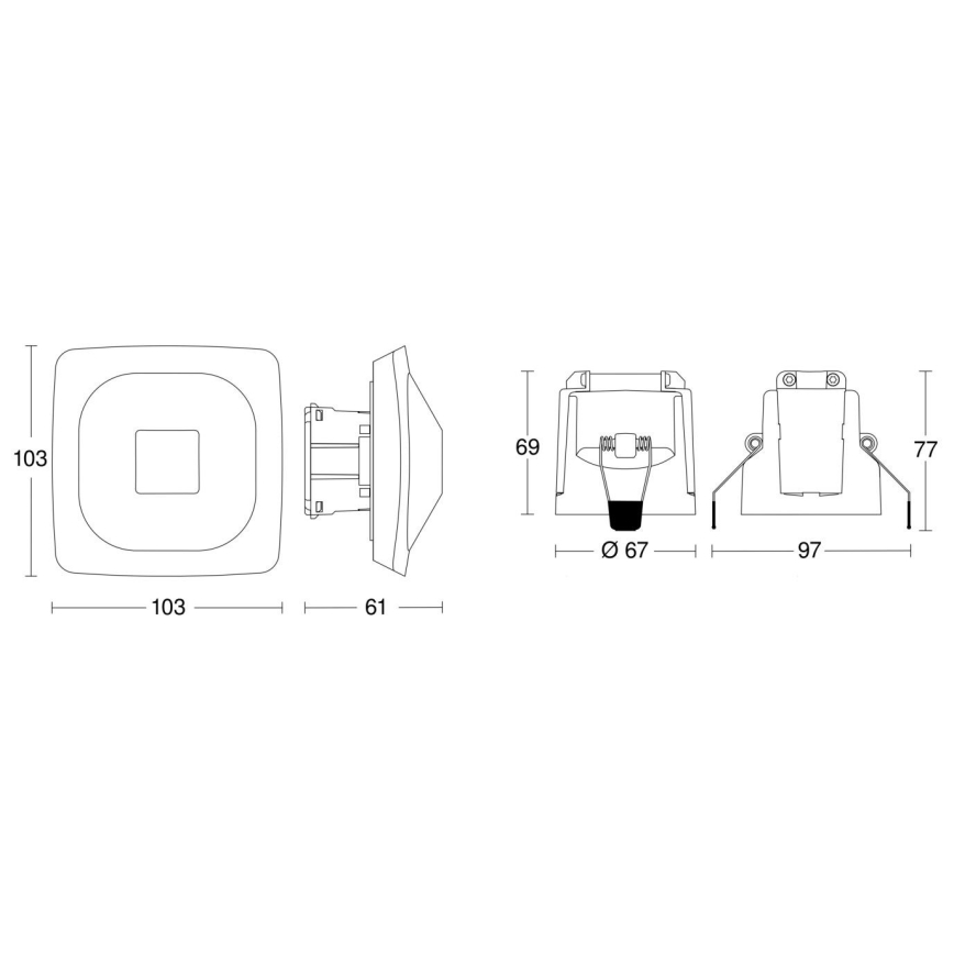 Steinel 079420 - Detector de presencia HF 360-2 COM1 blanco