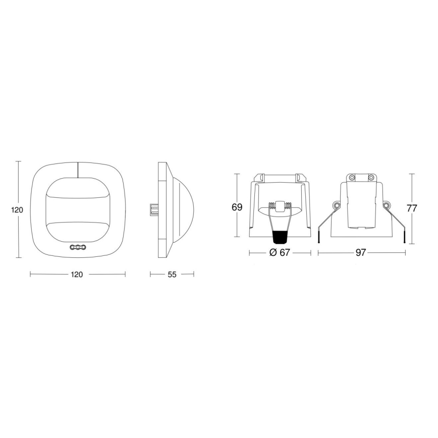 Steinel 079505 - Detector de presencia Dual HF KNX blanco