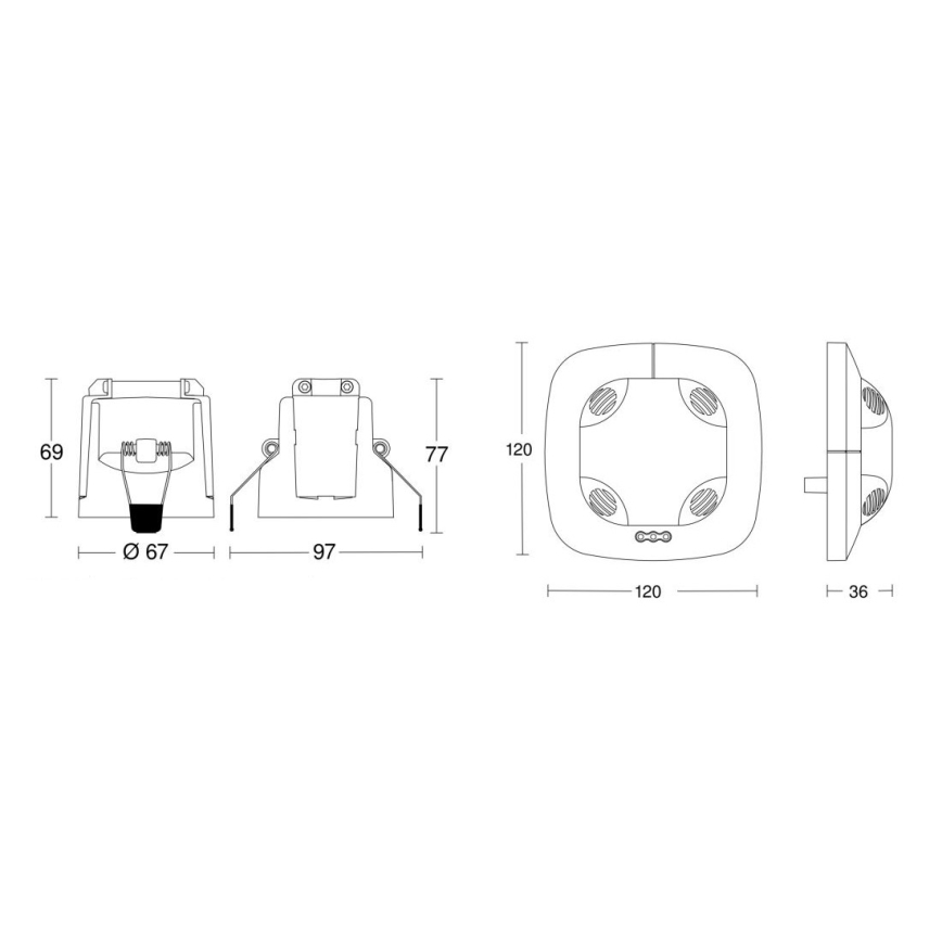 Steinel 079628 - Detector de presencia US 360 KNX blanco