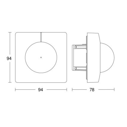 Steinel 079642 - Sensor de movimiento IS 3360 KNX cuadrado blanco