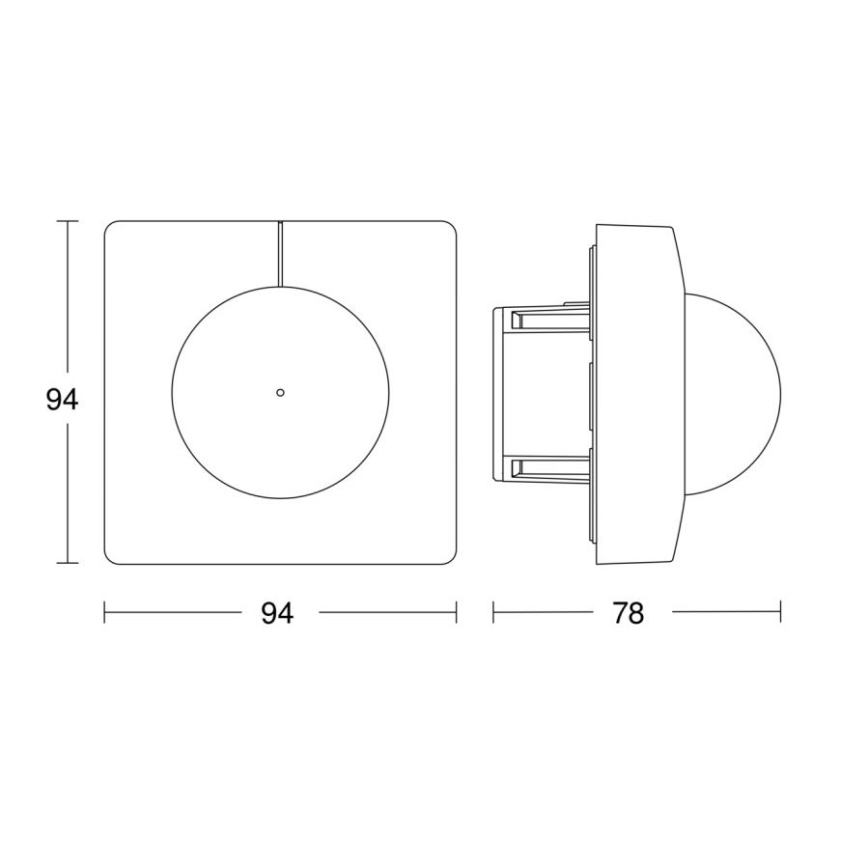Steinel 079642 - Sensor de movimiento IS 3360 KNX cuadrado blanco