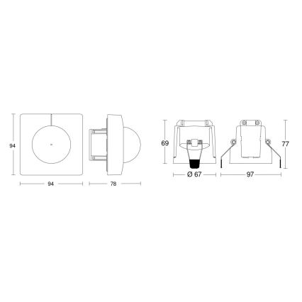 Steinel 079673 - Sensor de movimiento IS 345 COM1 230V blanco