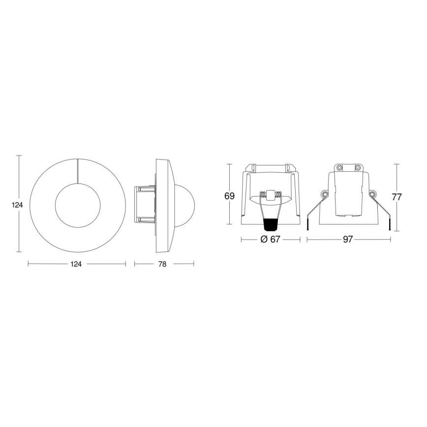 Steinel 079697 - Sensor de movimiento IS 345 COM1 230V blanco