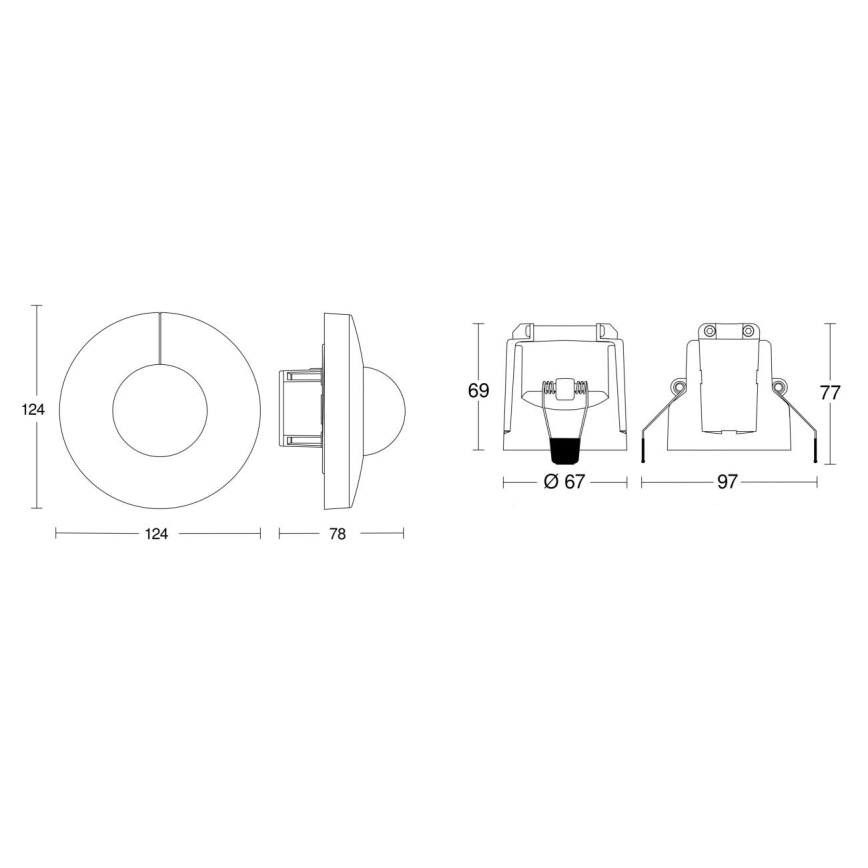 Steinel 080631 - Sensor de movimiento IS 3360 DALI-2 APC redondo blanco