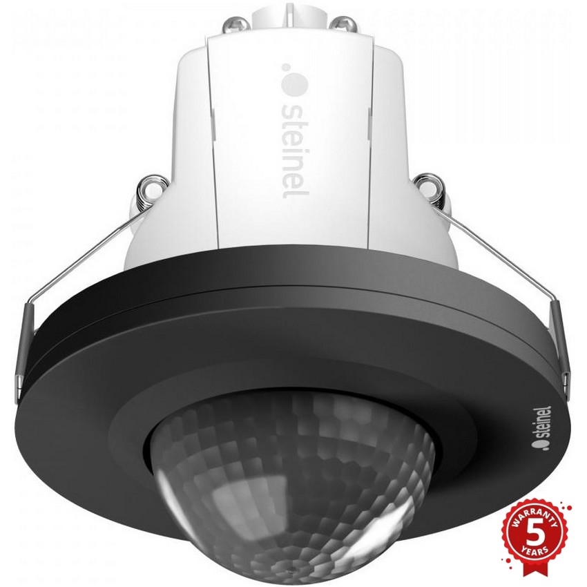 Steinel 087845 - Sensor de movimiento empotrable con un sensor de presencia PD-24 ECO COM1 360° negro
