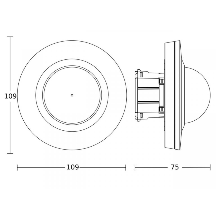 Steinel 087876 - Sensor de movimiento con un sensor de presencia PD-24 ECO COM1 360° blanco