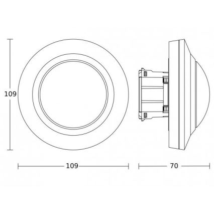Steinel 087999 - Sensor de movimiento con un sensor de presencia PD-8 ECO KNX 360° blanco