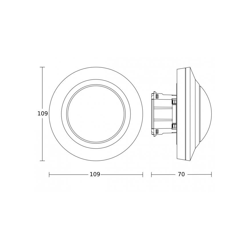 Steinel 087999 - Sensor de movimiento con un sensor de presencia PD-8 ECO KNX 360° blanco