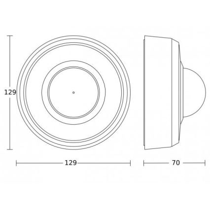 Steinel 088224 - Sensor de movimiento para exterior con un sensor de presencia PD-24 ECO DALI-2 360° IP54 negro