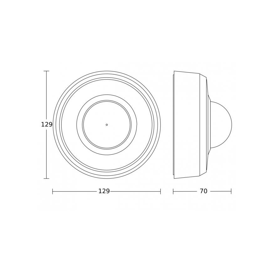 Steinel 088224 - Sensor de movimiento para exterior con un sensor de presencia PD-24 ECO DALI-2 360° IP54 negro